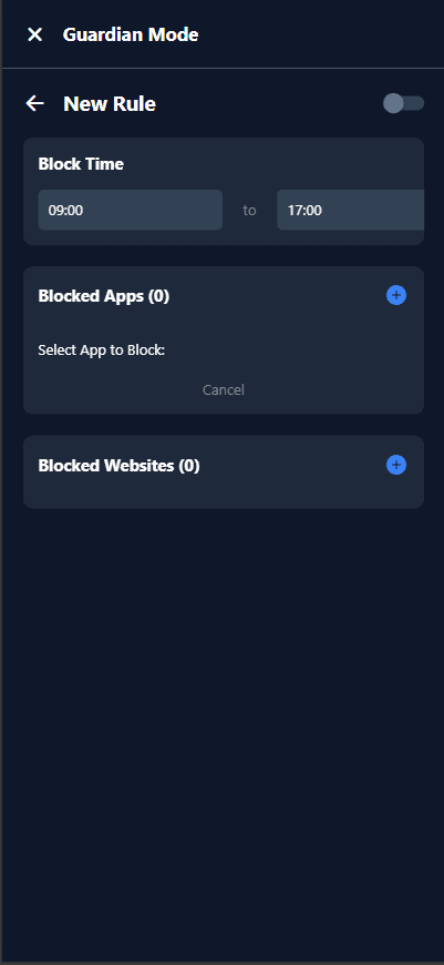 Focus Mode for Studies